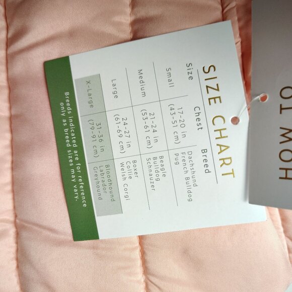 Sportpet Dog Size X-Large Pink Quilted Puffer Pet Winter Jacket - Picture 6 of 10